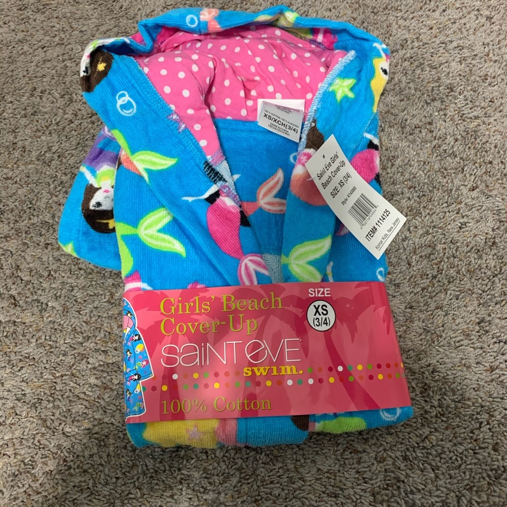 Girls mermaid swim cover up